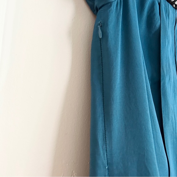 MARCHESA Beaded Collar & Blue Silk Dress - Picture 8 of 13